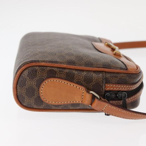 CELINE Macadam Canvas Shoulder Bag Pvc Leather Brown - Picture 4 of 13